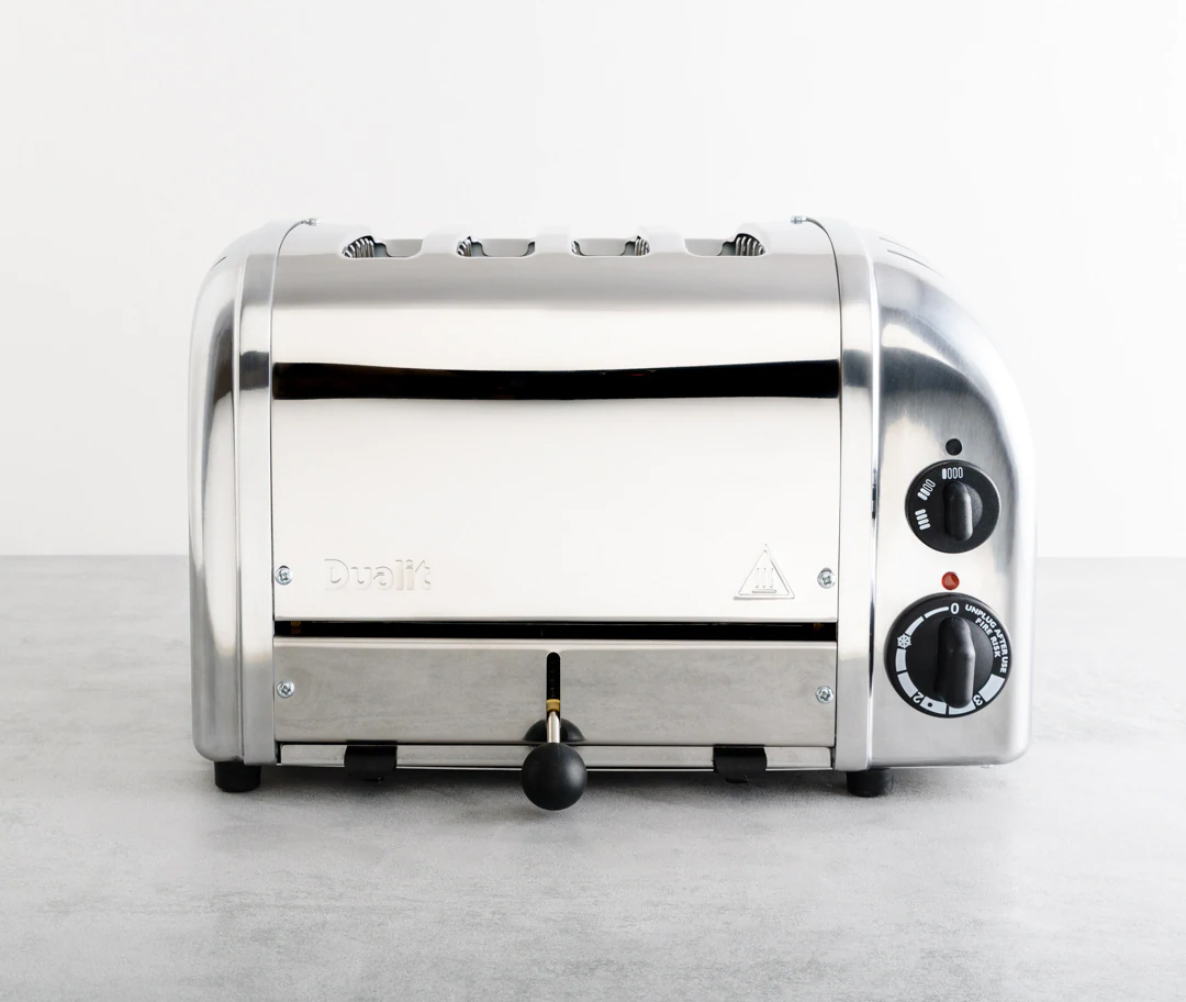 Silver classic Dualit 4-slot toaster